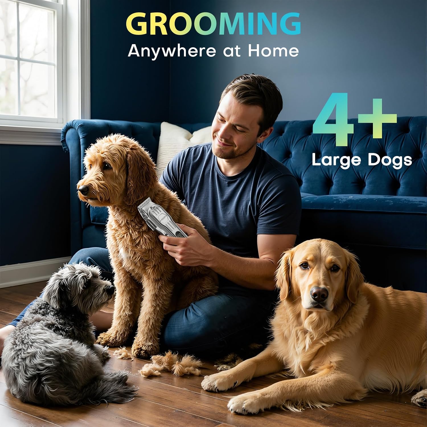 Detalle 1 de VOXGET Dog Clippers with 10 Guide Combs