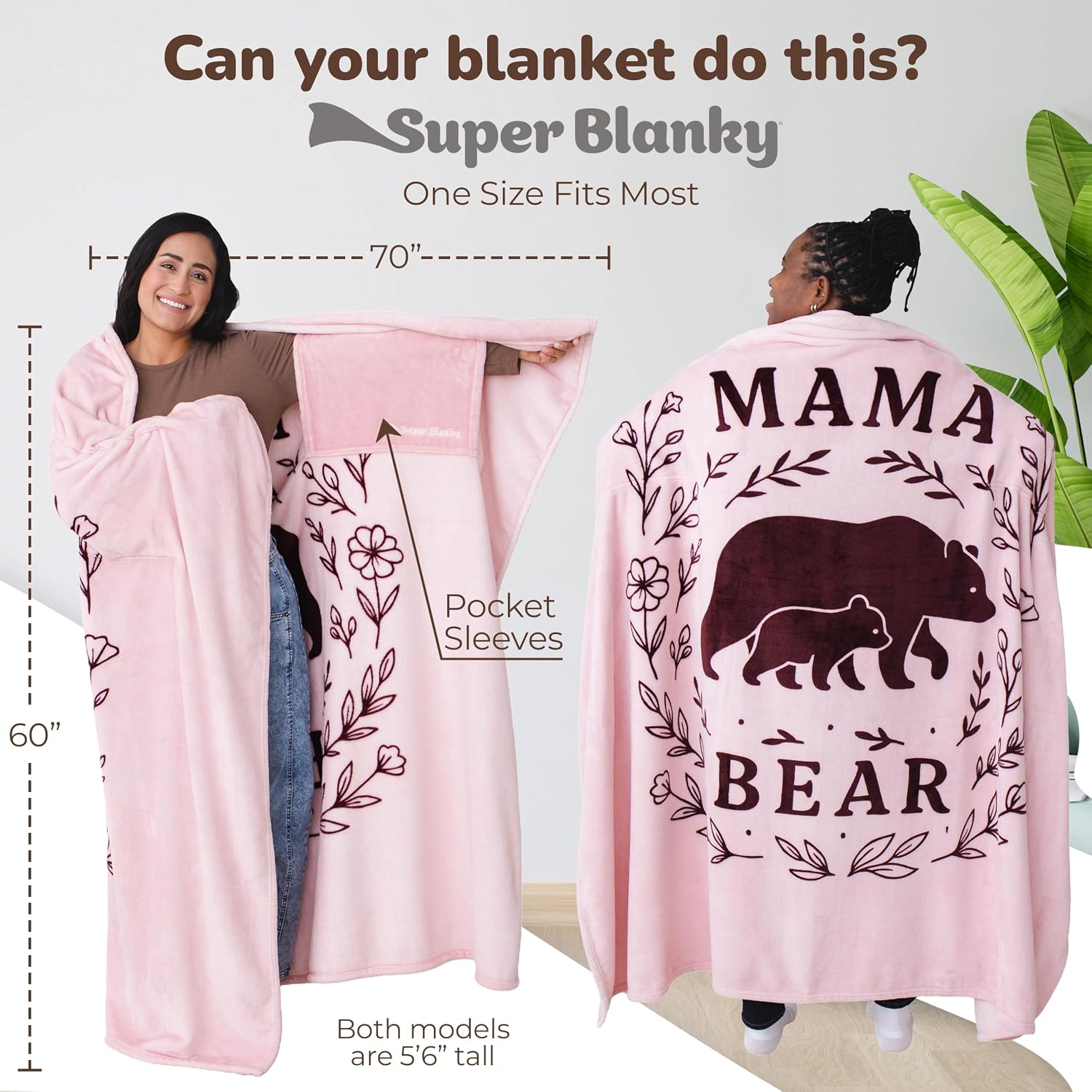 Detalle 2 de Super Blanky Wearable Blanket: Cozy Sleeved Comfort for Home and Travel