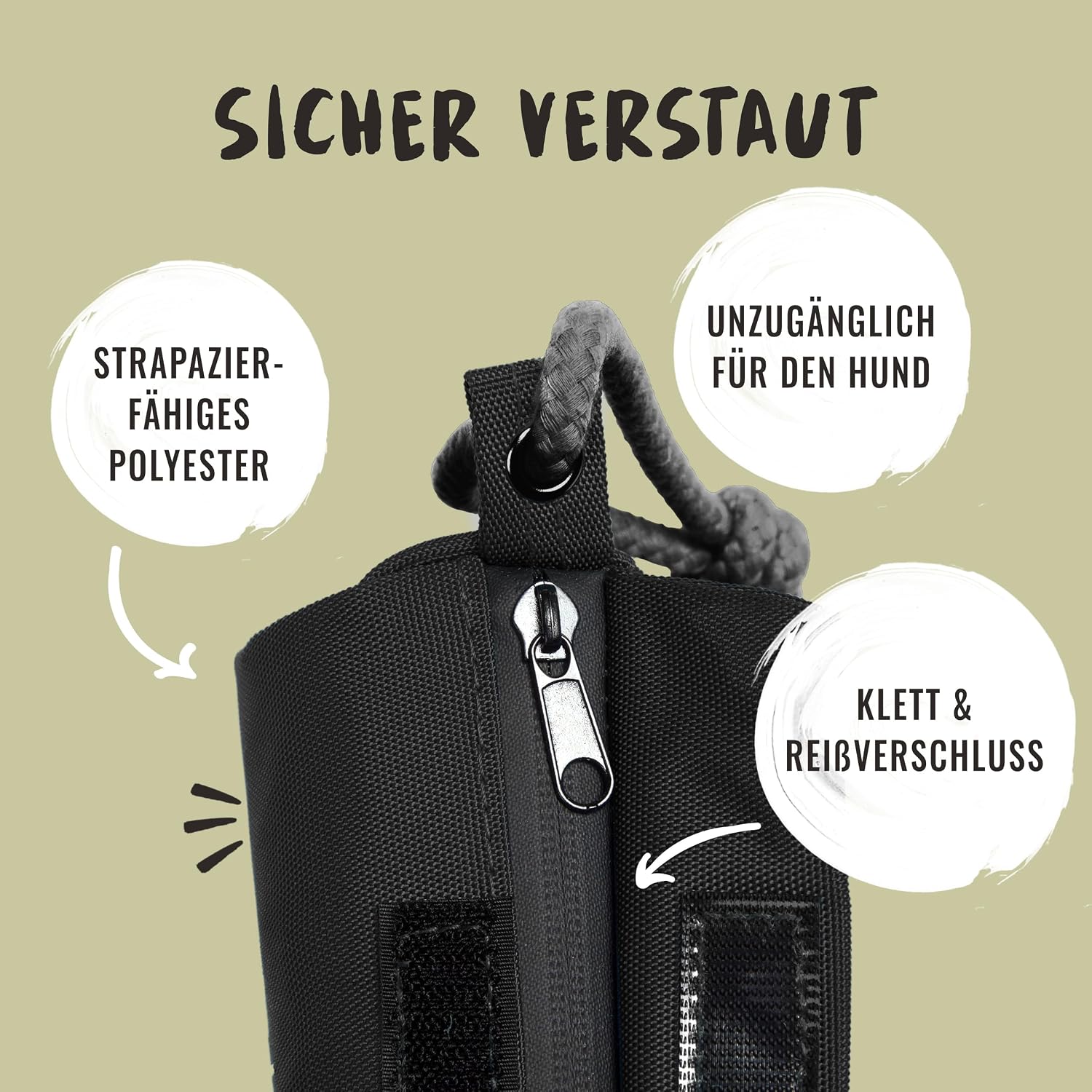 Detalle 2 de Rudelkönig Futterbeutel Hund Apportierbeutel für Training