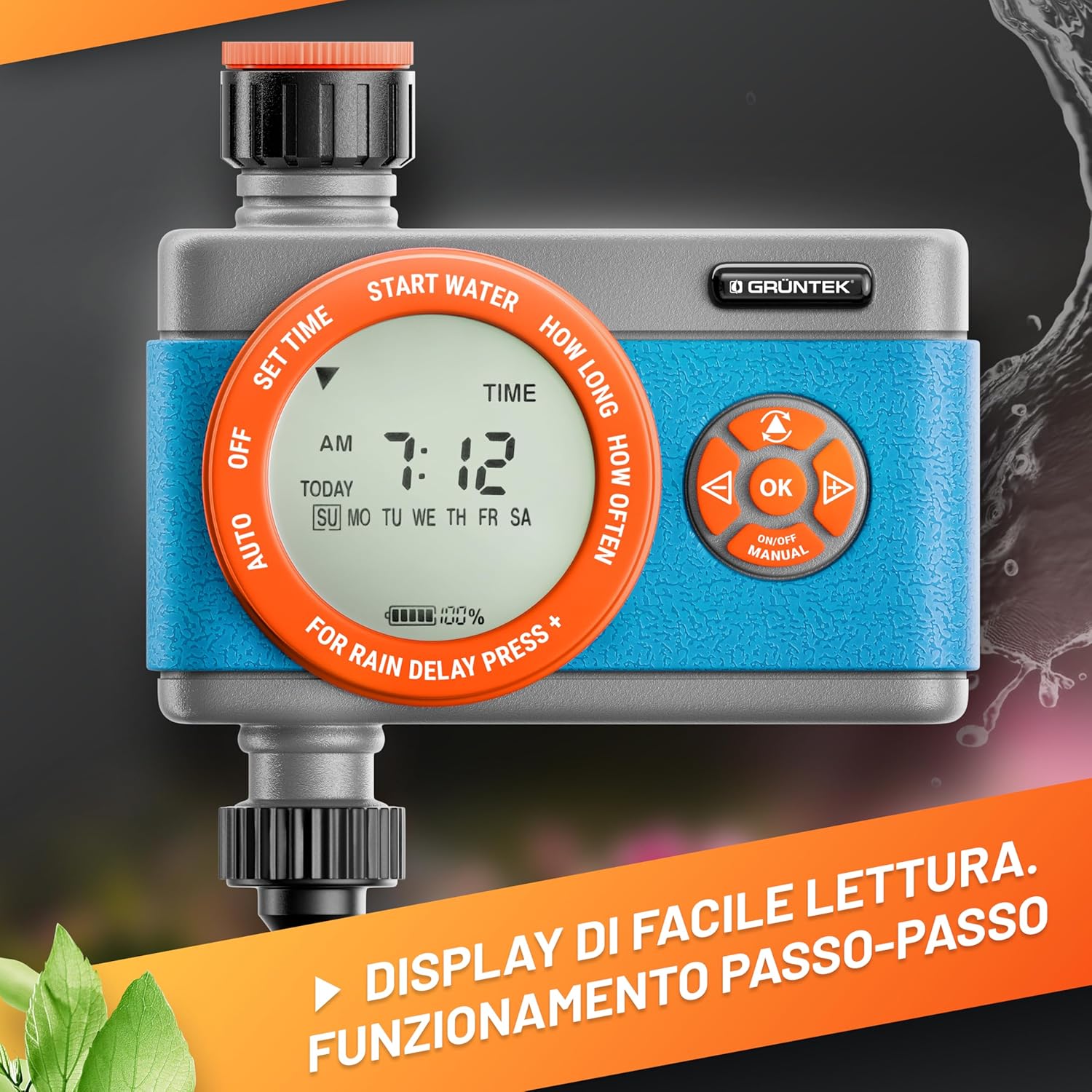 Thumbnail 1 de GRÜNTEK Centralina per irrigazione (Timer Automa…) – Controllo preciso dell’irrigazione domestica