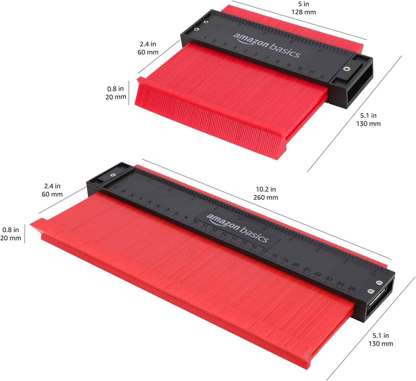 Thumbnail 4 de Amazon Basics Contour Gauge Set of 2 (12.7 cm and 25.4 cm) – Prudent Tooling for Copying Complex Profiles