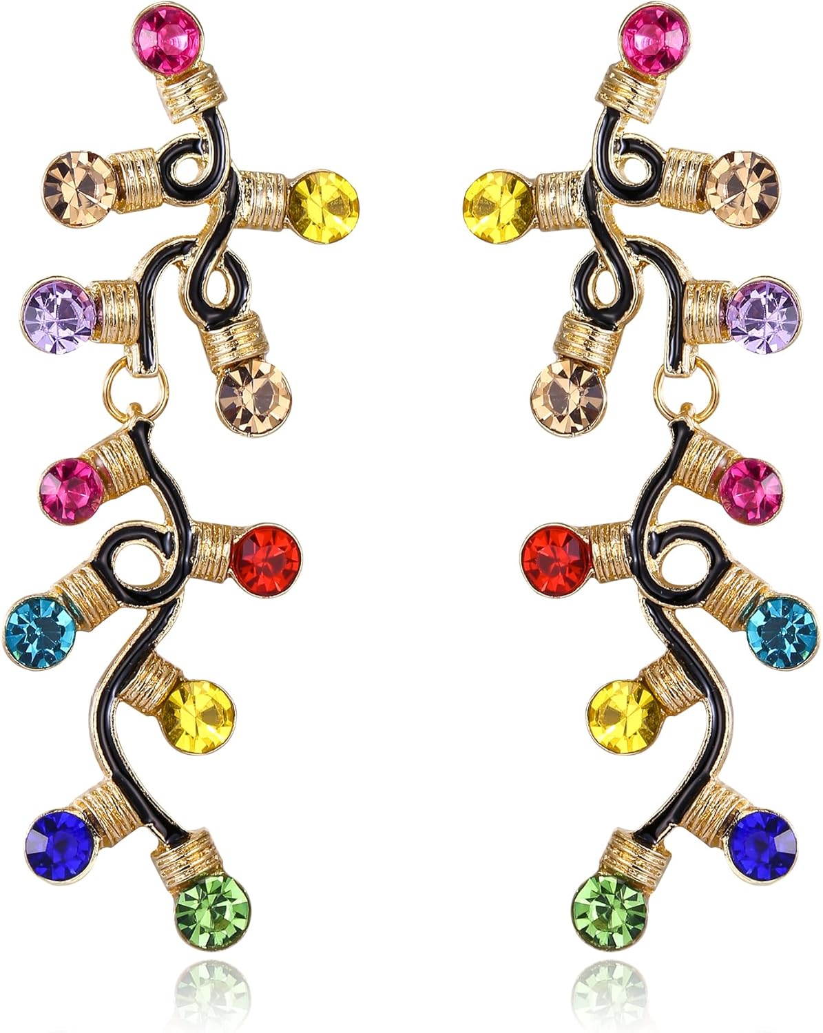 Thumbnail 6 de Clearine Femme boucles d’oreilles de Noël avec pendentif étoile/arbre – bijou délicat vintage pour fête et cadeau