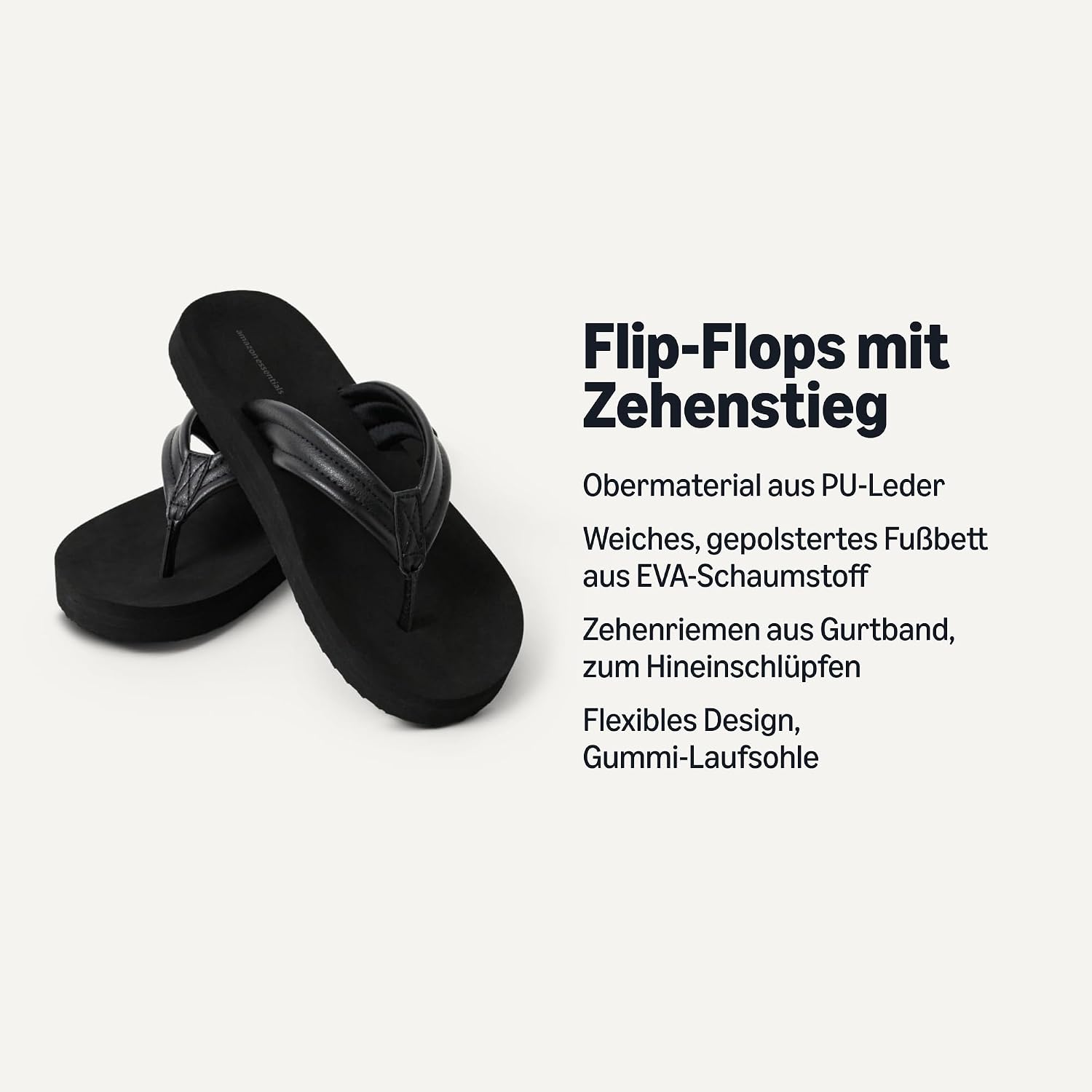 Detalle de Amazon Essentials Unisex Kinder Flip-Flop mit Zehentrenner – Komfortabel & Allround-sauber im Sommer