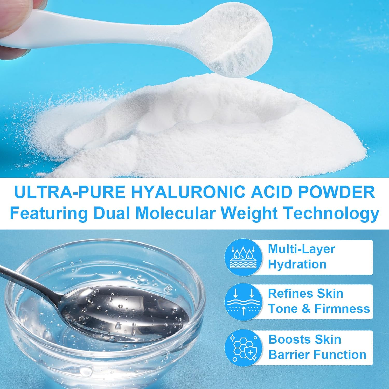 Thumbnail 3 de Hyaluronsäure Pulver 120g für Gesicht Haut Tiefenhydration