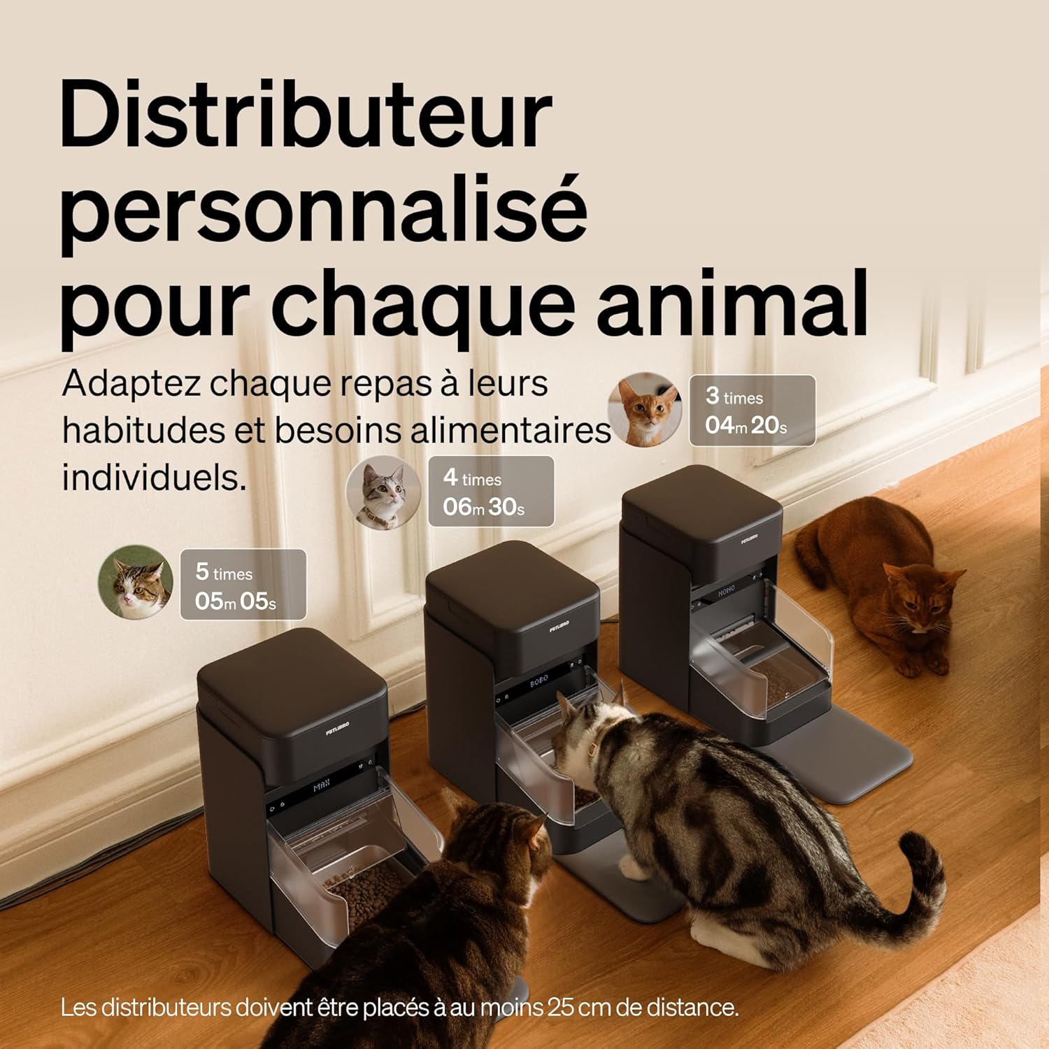 Thumbnail 1 de PETLIBRO distributeur automatique de nourriture pour chat RFID Wi‑Fi 5G, avec étiquette de collier exclusive