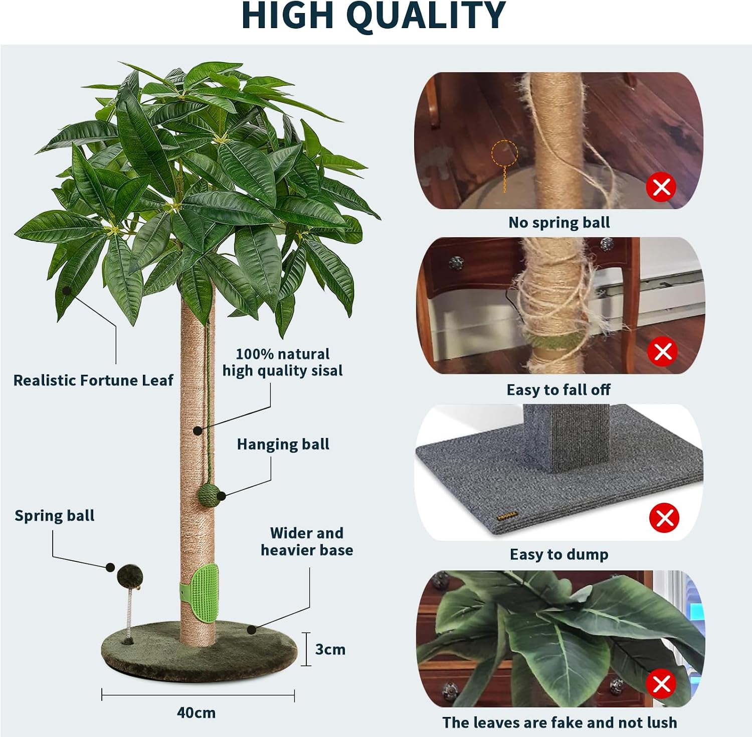 Detalle de Meowoou 84 cm scratching post for cats