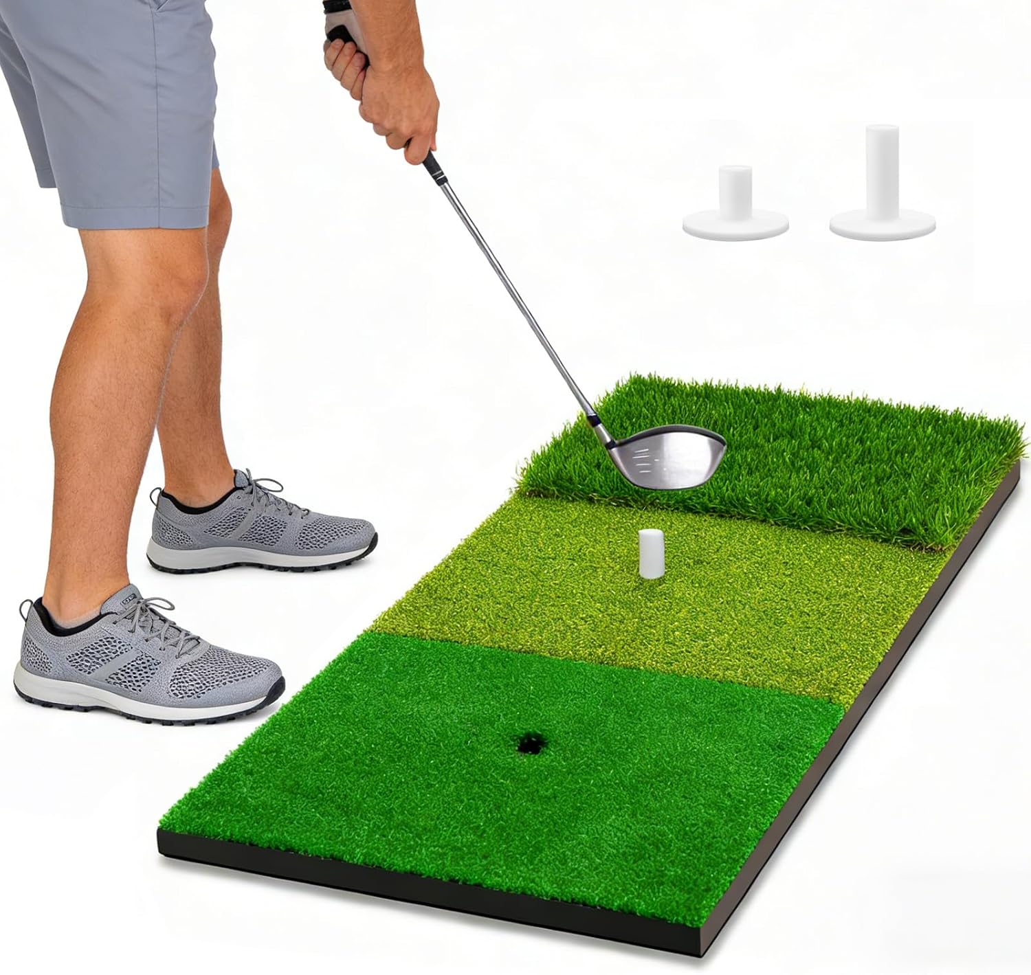 Thumbnail 6 de GearJoy Golf Practice Mat Set with Three Replacement Mats and Rubber Base