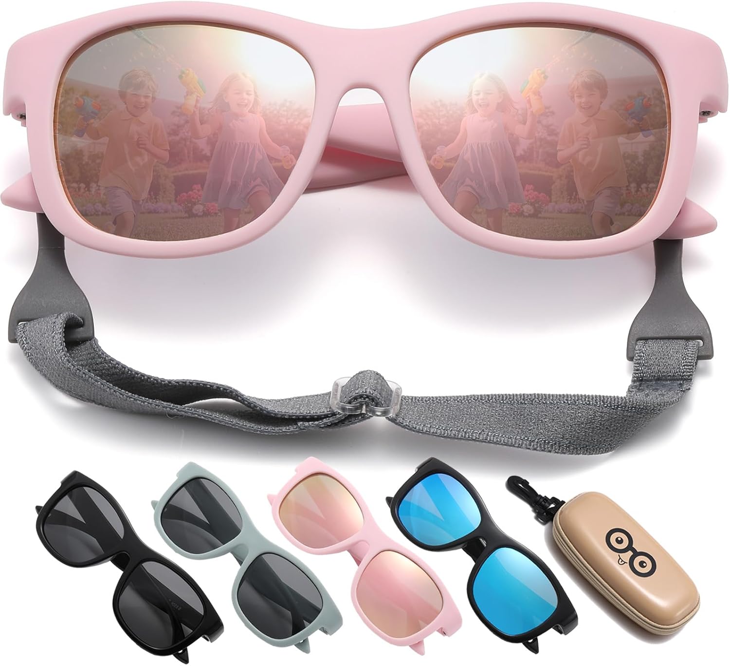 Thumbnail 6 de D Lolylad lunettes de soleil polarisées bébé (0 à 3 ans) avec lanières, pour garçons et filles