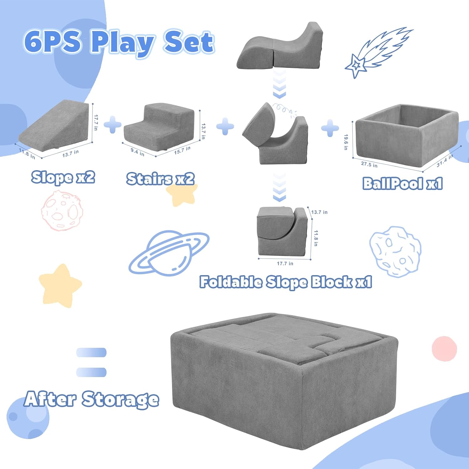 Thumbnail 4 de STAOLENE Soft Foam Climbing Blocks 6PCS