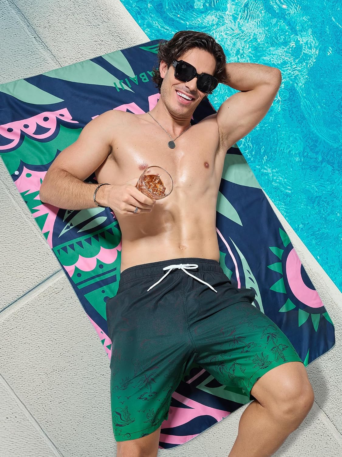 Detalle de Arcweg Pantaloncini da Uomo per Nuoto: Pantaloncini da Bagno ad asciugatura rapida con tasche e fodera in rete