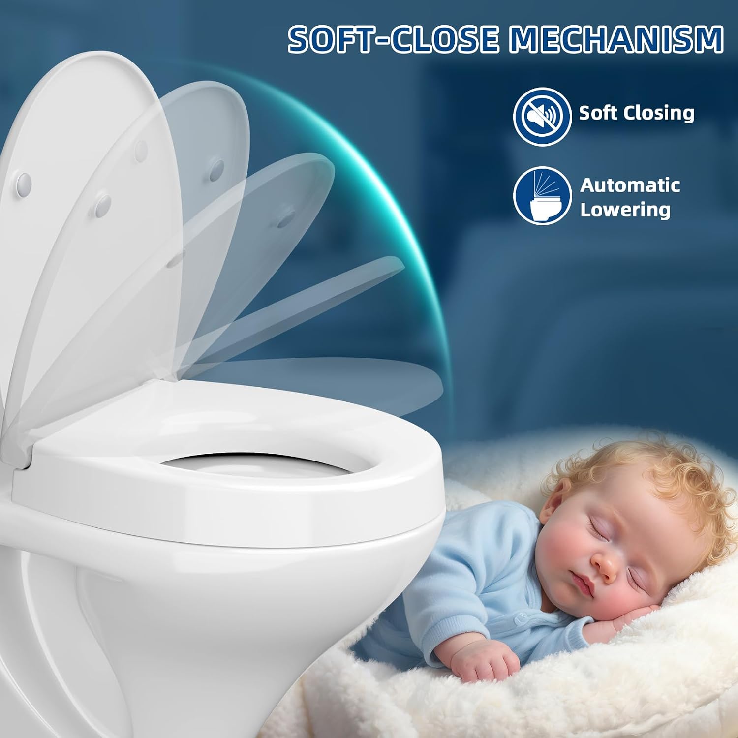 Detalle de WC Sitzerhöhung 7,5 cm mit Absenkautomatik