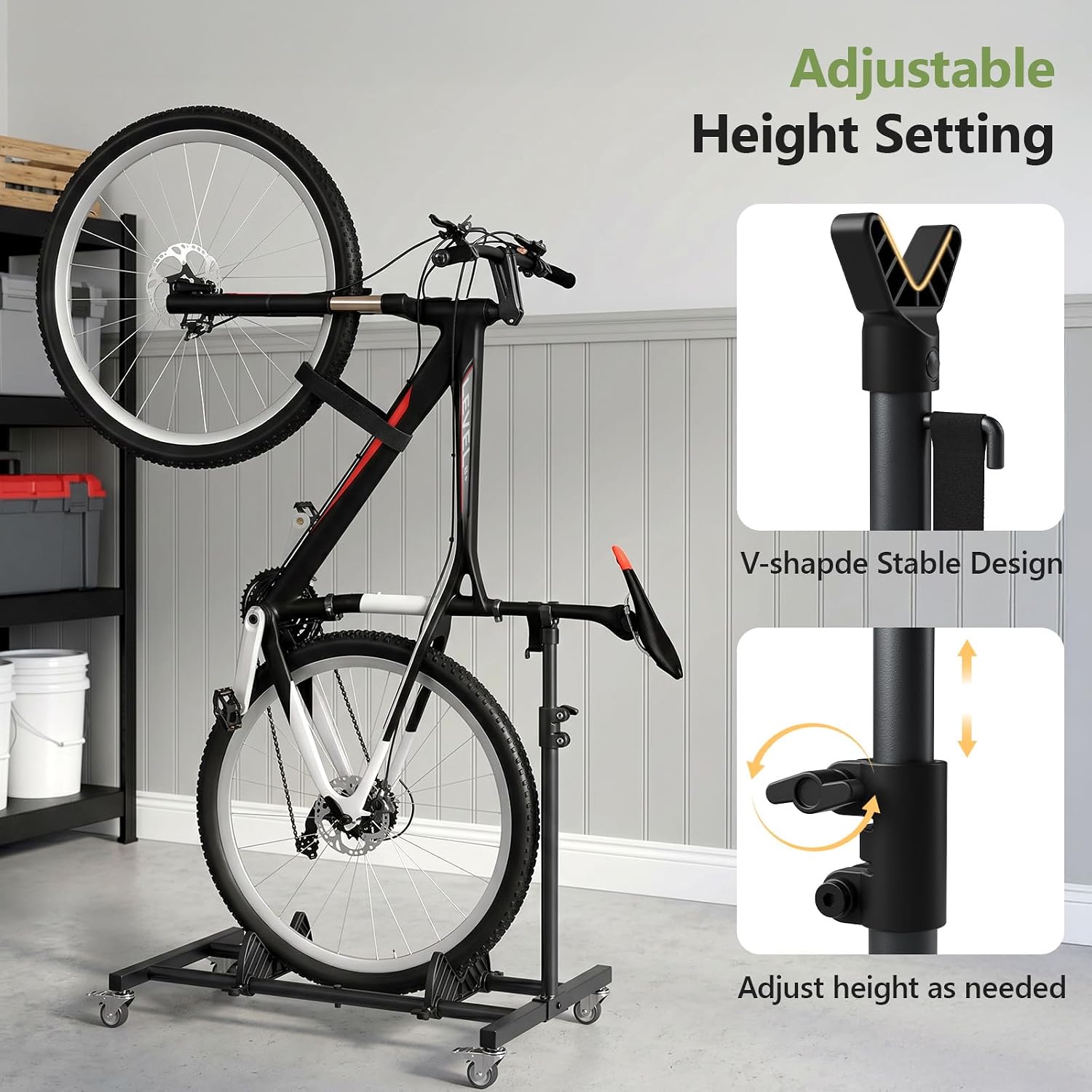 Detalle 2 de Vertical Bike Stand for 24–29-Inch Bikes