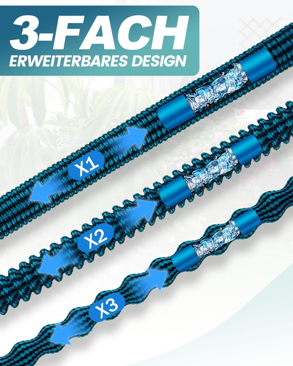 Thumbnail 4 de Zenmos 100FT Expandable Garden Hose Pipe with 10-Function Nozzle (Expandable latex water hose)