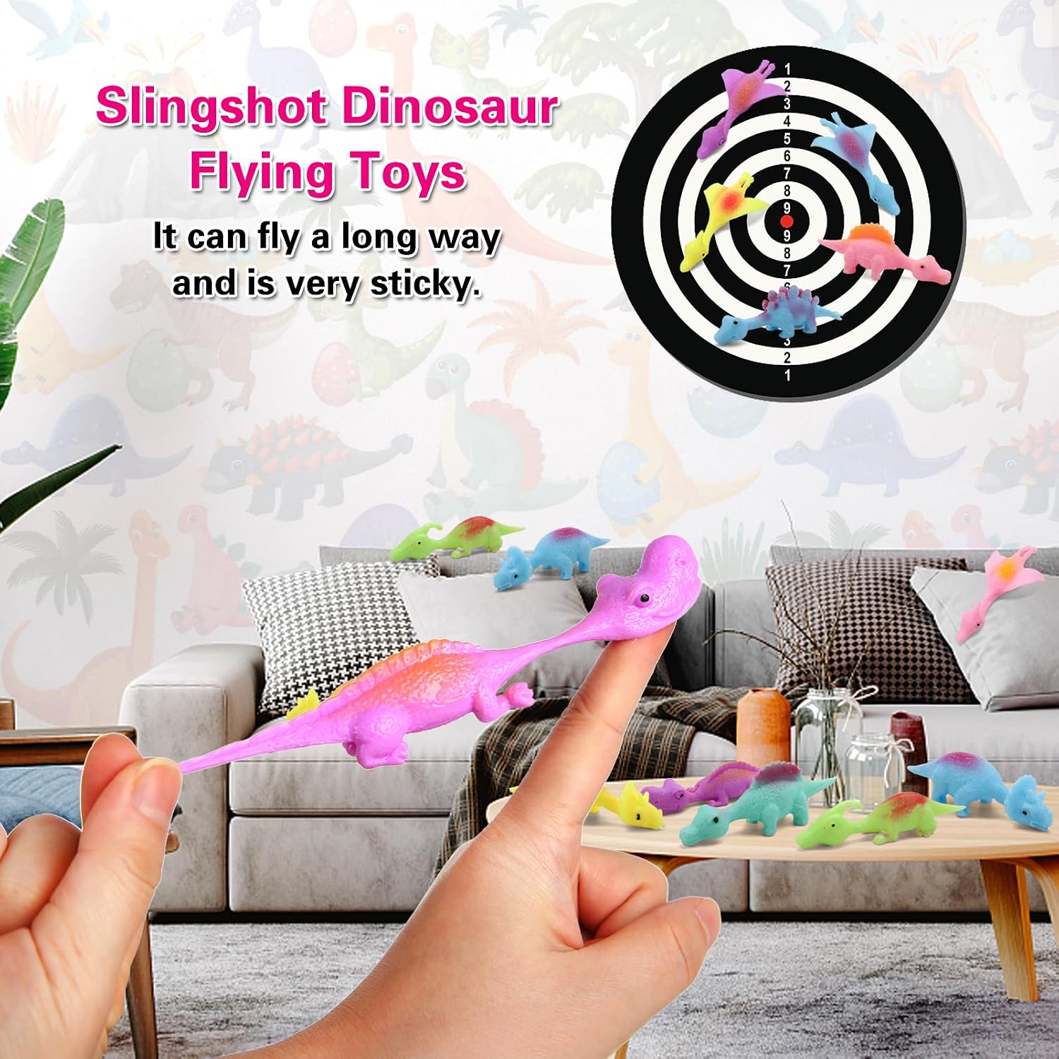 Detalle de Slingshot Dinosaur Finger Toys 20-Pack