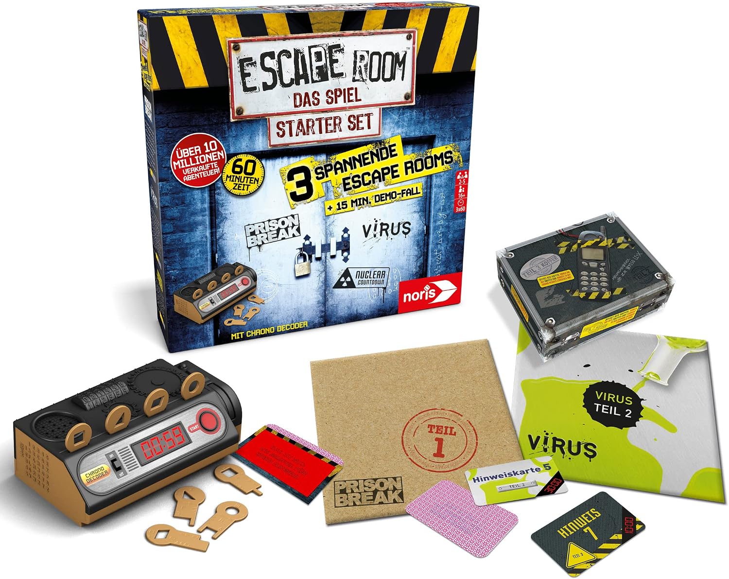 Detalle de Noris Escape Room Starter Set 606102034 – Familia und Gesellschaftsspiel für Erwachsene