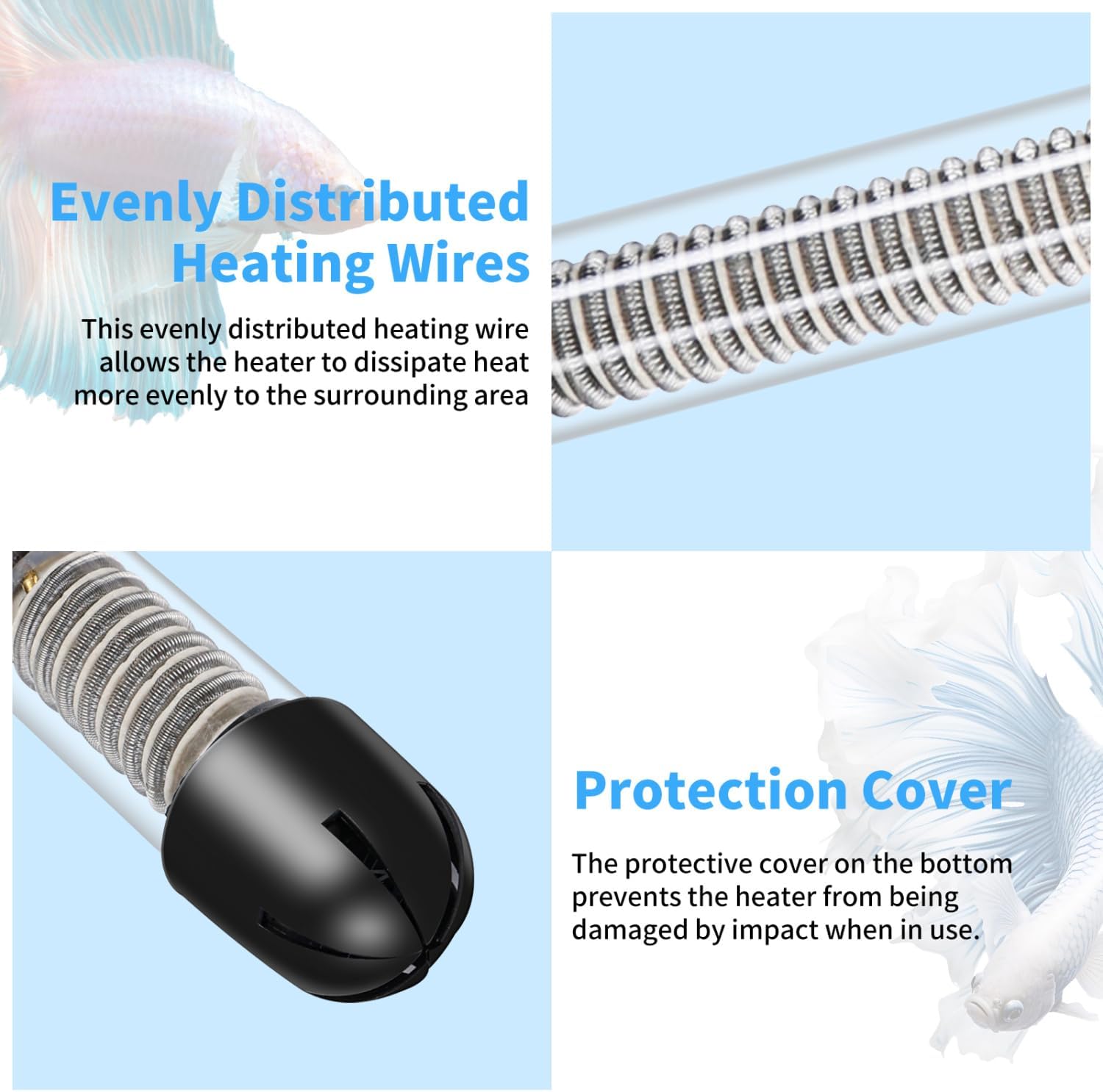 Thumbnail 2 de Riscaldatore per acquario Nobleza 100W per vasche 30-100L, termostato regolabile con display (18–32°C)