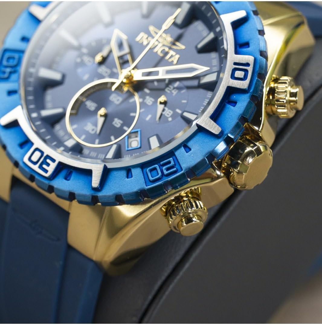 Thumbnail 6 de Invicta Aviator Montre Homme — Mouvement Quartz, Acier Inoxydable 49 mm, Cadran Bleu