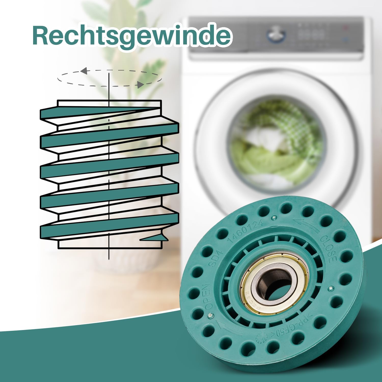 Detalle 2 de Right Trommellagerführung – Lagerung rechts für Waschmaschinen Electrolux, AEG, Zanker, Zanussi (4055070744)