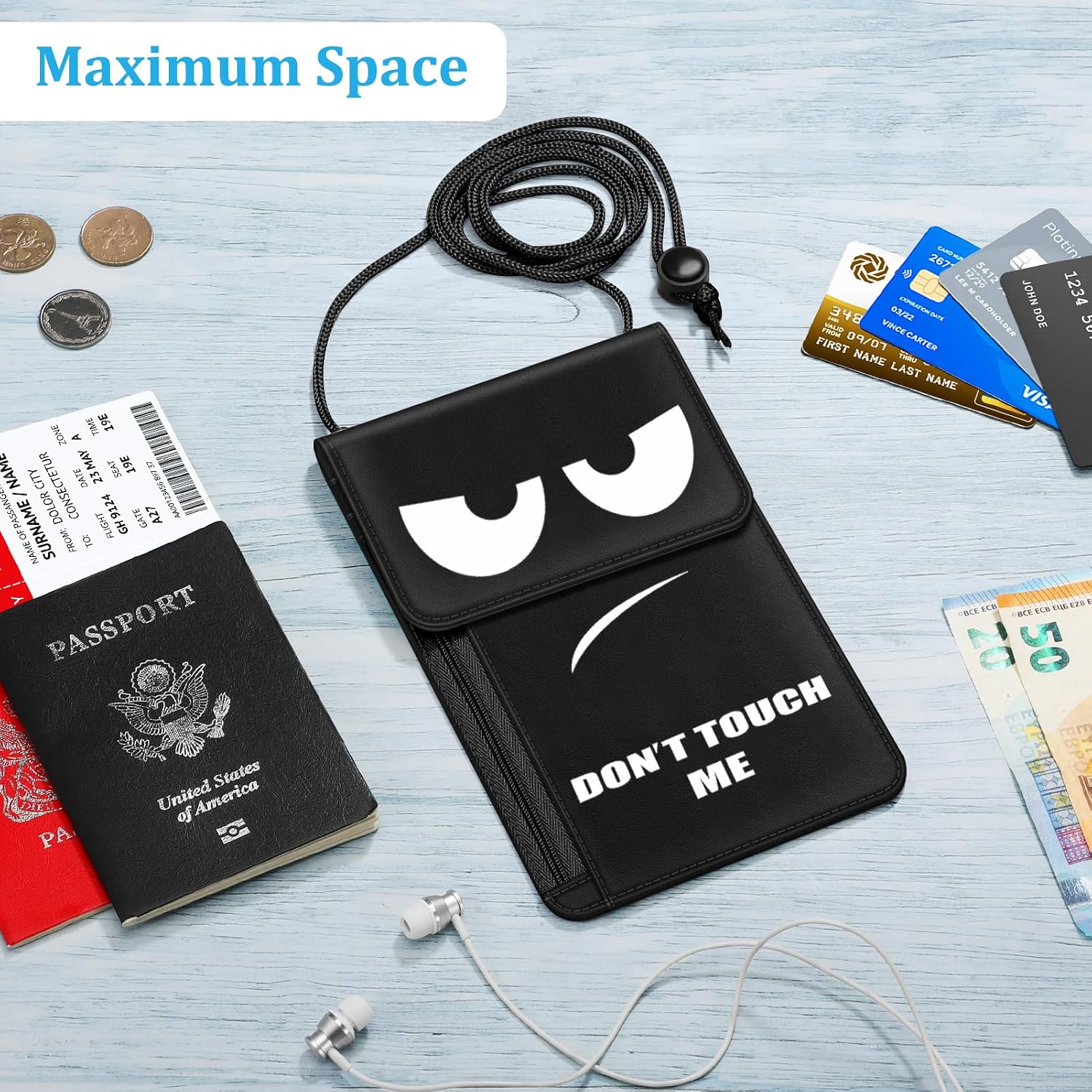 Thumbnail 5 de Fintie Brustbeutel RFID Blockierung Reisepass Tasche