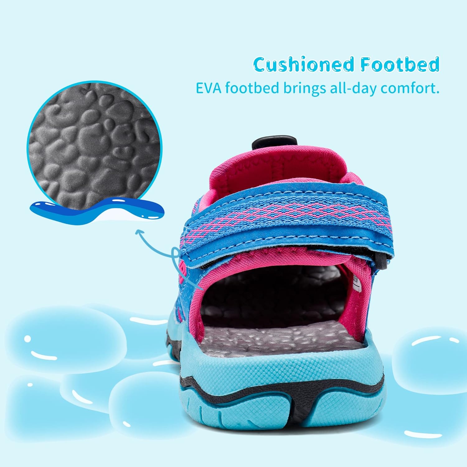 Thumbnail 6 de DREAM PAIRS Boys Girls Summer Outdoor Athletic Sport Sandals (Hook-and-Loop Adjustable) for Kids
