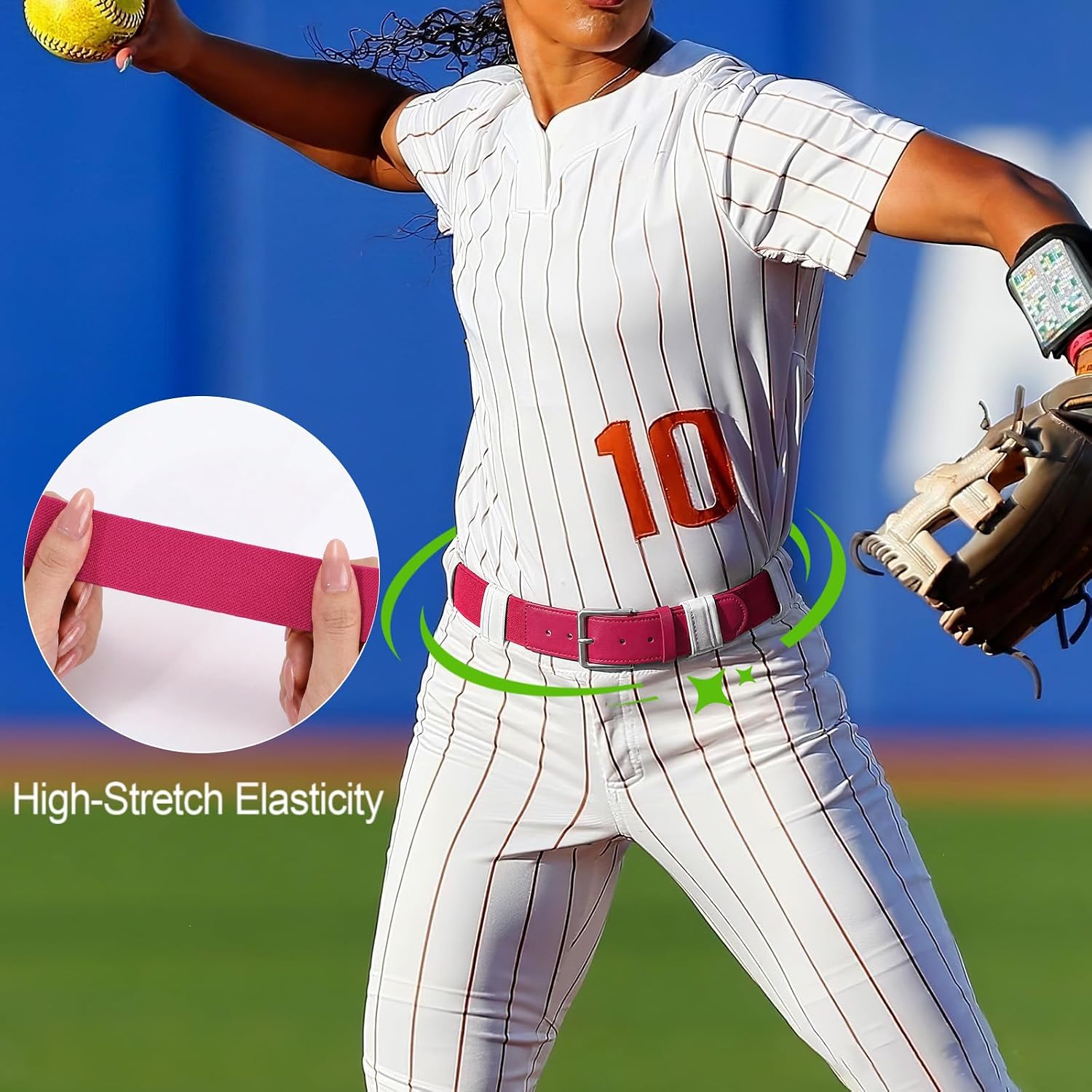 Thumbnail 5 de XZQTIVE Baseball Softball Socks and Belt Set, 3 Pairs