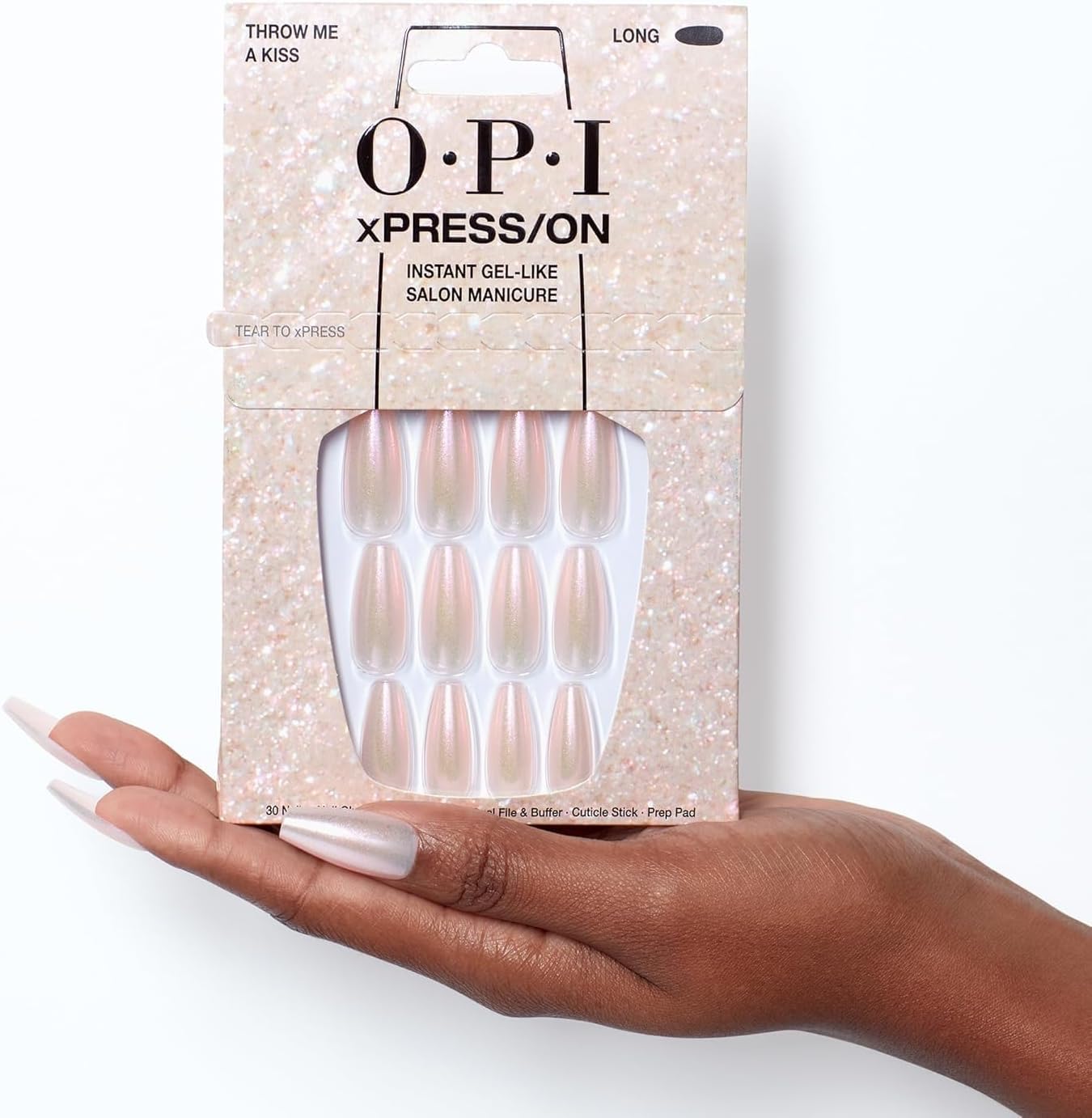 Thumbnail 4 de OPI xPRESS/ON Press On Nails (Glitter & Shimmery) – Long & Short, Round & Oval, with Nail Glue – 30 pcs