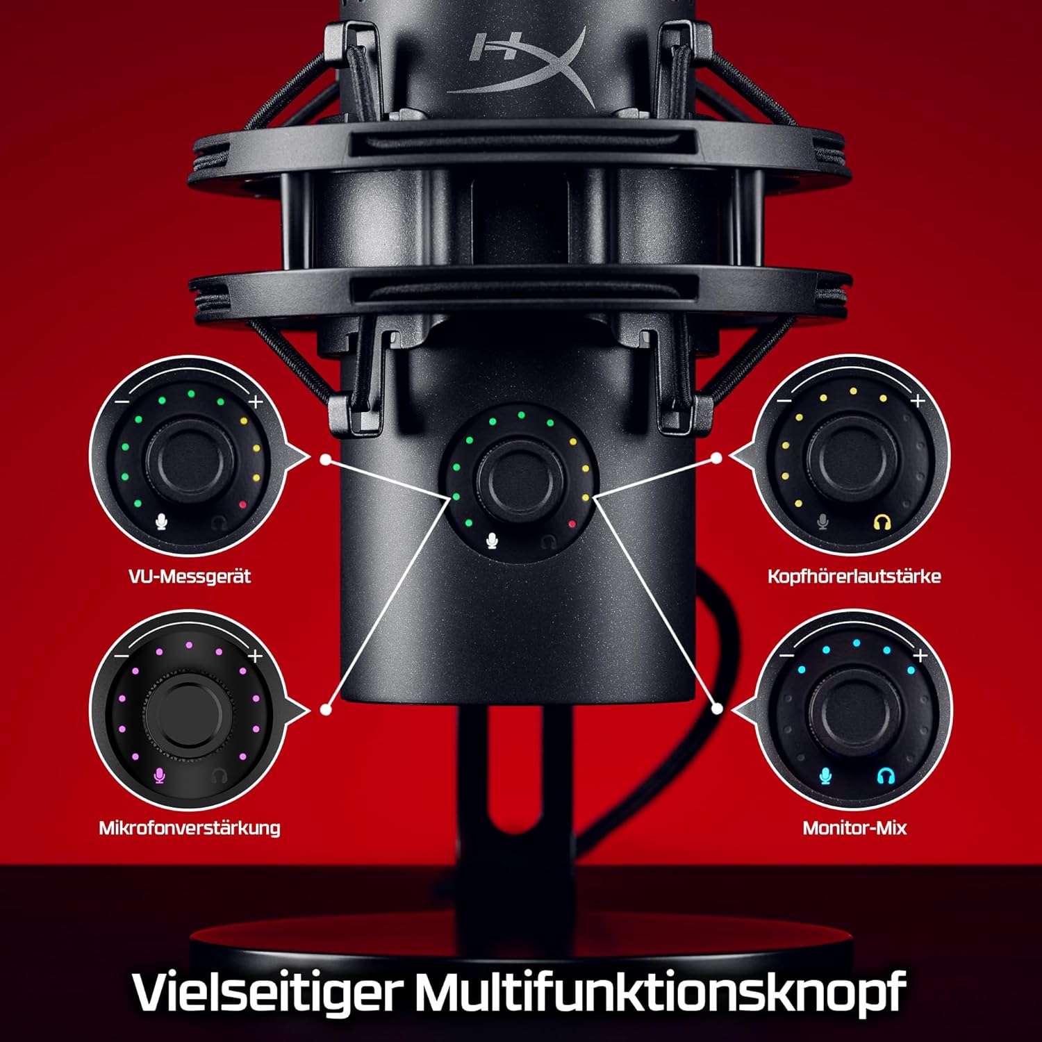 Thumbnail 4 de HyperX QuadCast 2 S USB-Mikrofon mit RGB, Tap-to-Mute und 4 Richtcharakteristiken