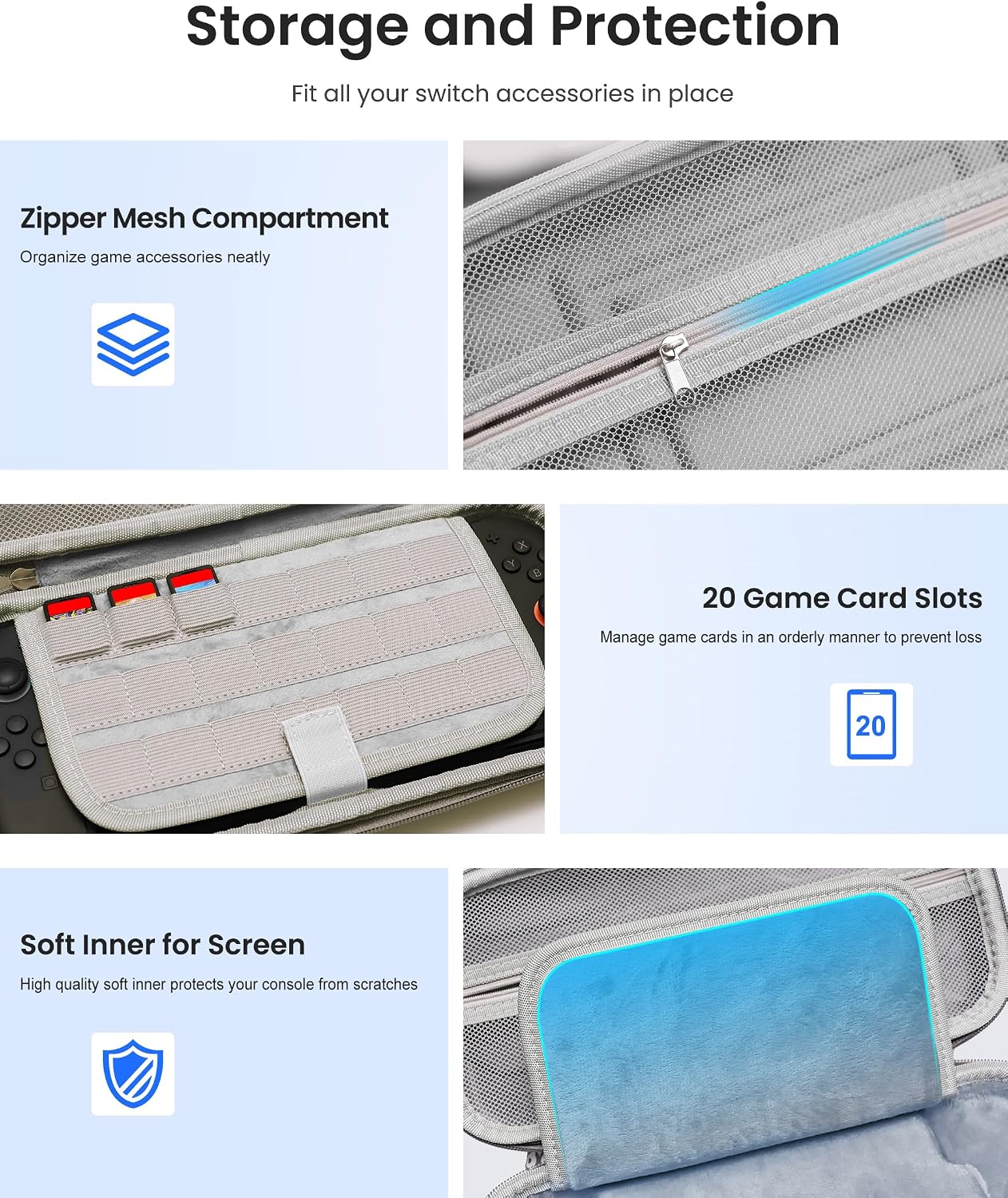 Detalle 2 de HELLCOOL Switch 2 Case for Nintendo Switch 2025 / Switch / OLED