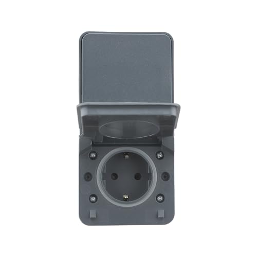 Detalle de DEBFLEX Cyklone Interruptor con enchufe IP55 150×75×65 mm 🔌