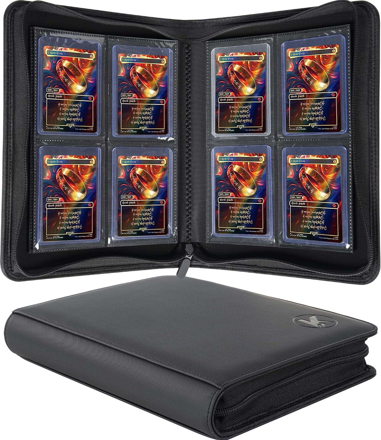 Detalle de KUOOKING Toploader Binder for 4 pocket, 4-Pocket Card Storage, Black