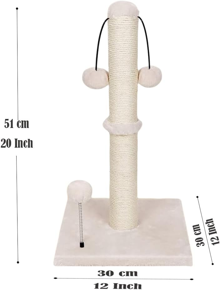 Thumbnail 2 de 52cm beige cat scratching post tower