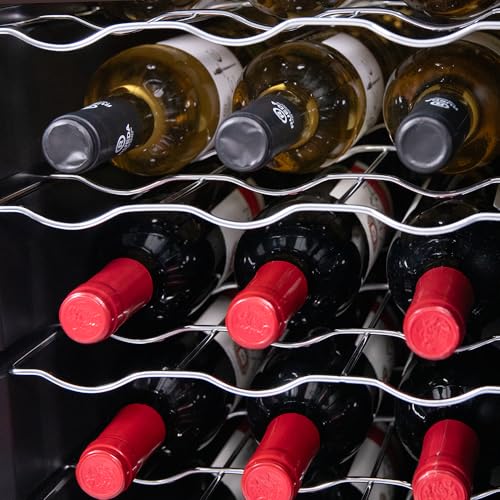 Detalle de Cecotec Cantinetta Vino Bolero GrandSommelier 1550 CoolCrystal: Cantina termoelettrica per 15 bottiglie, silenziosa e stylish