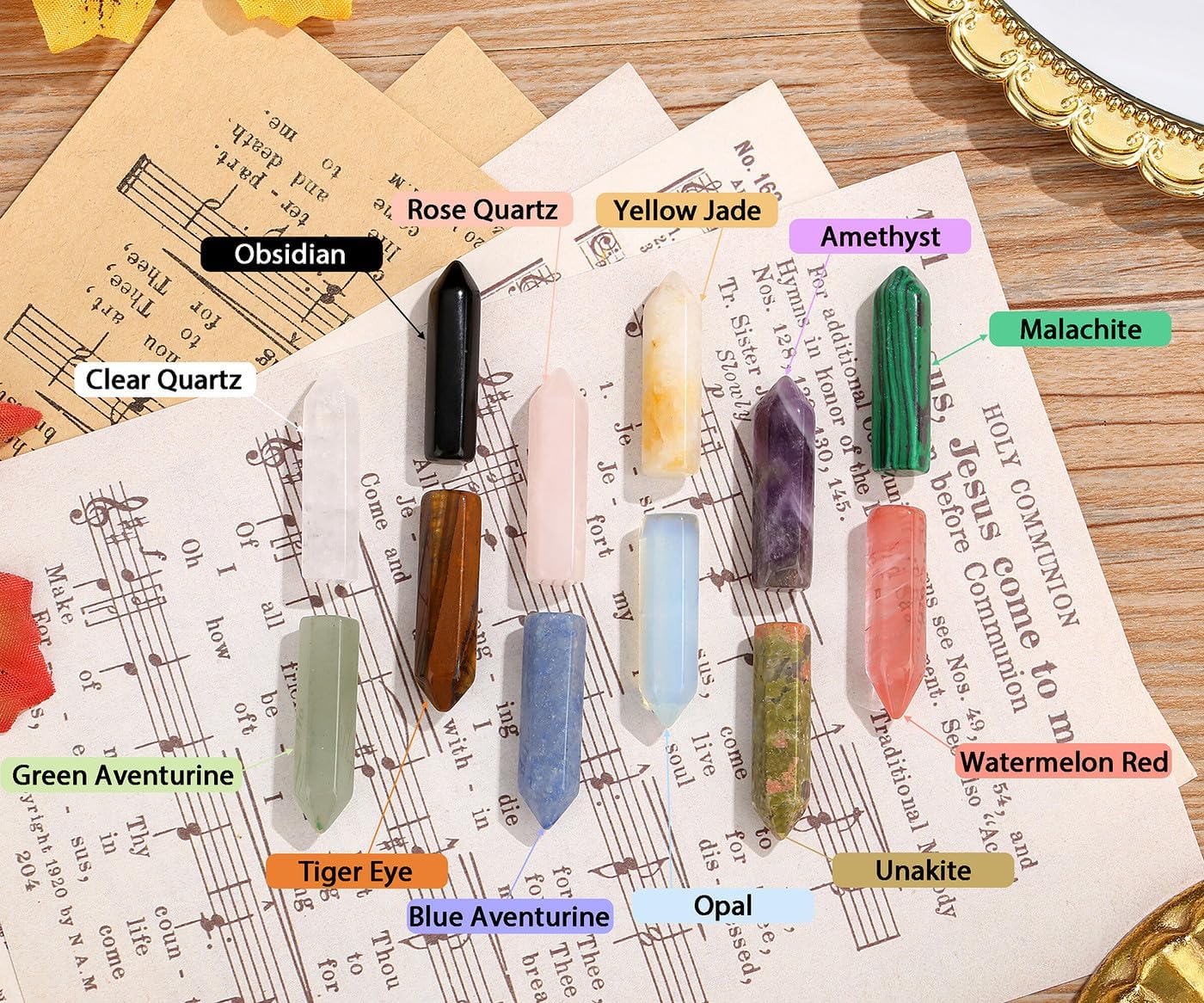 Thumbnail 1 de AWARDSEN Tower Crystals Healing Crystals and Stones 1 inch 12PCS