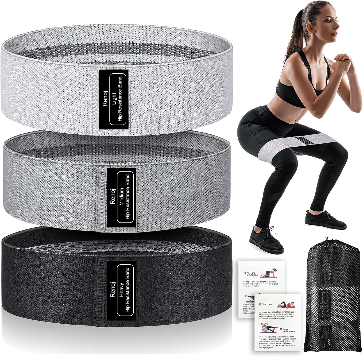 Detalle de Renoj Resistance Bands 3-Set for Leg Training ๐๏ธโ