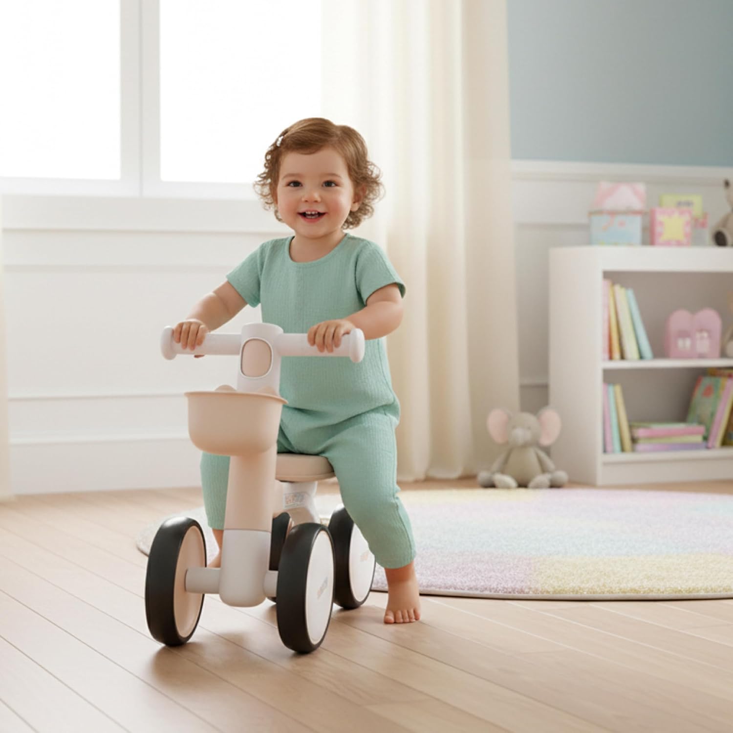 Thumbnail 1 de Baroni Toys Bici Senza Pedali Beige a 4 Ruote per Bambini dai 3 Anni – Sviluppo Motorio e Coordinazione