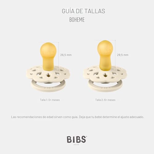 Detalle 2 de BIBS Boheme Glow Schnuller 6-18 Monate 2er-Set