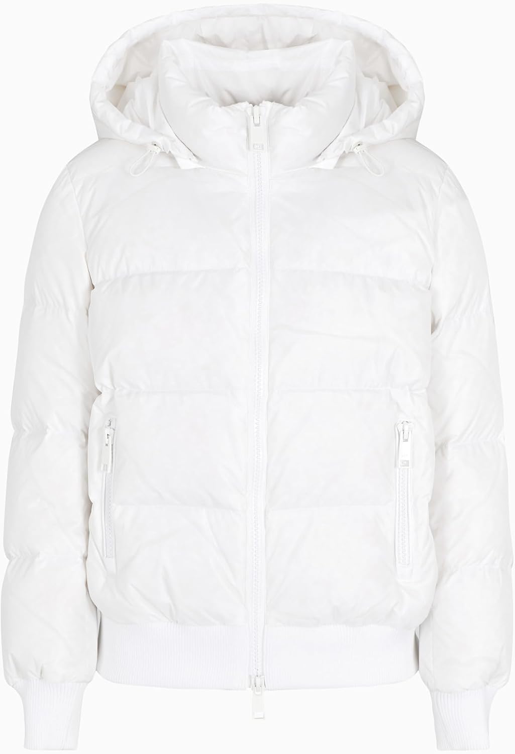 Detalle de Armani Exchange Icon Project - Veste Femme Logo Patch, Short Length, Duvet véritable