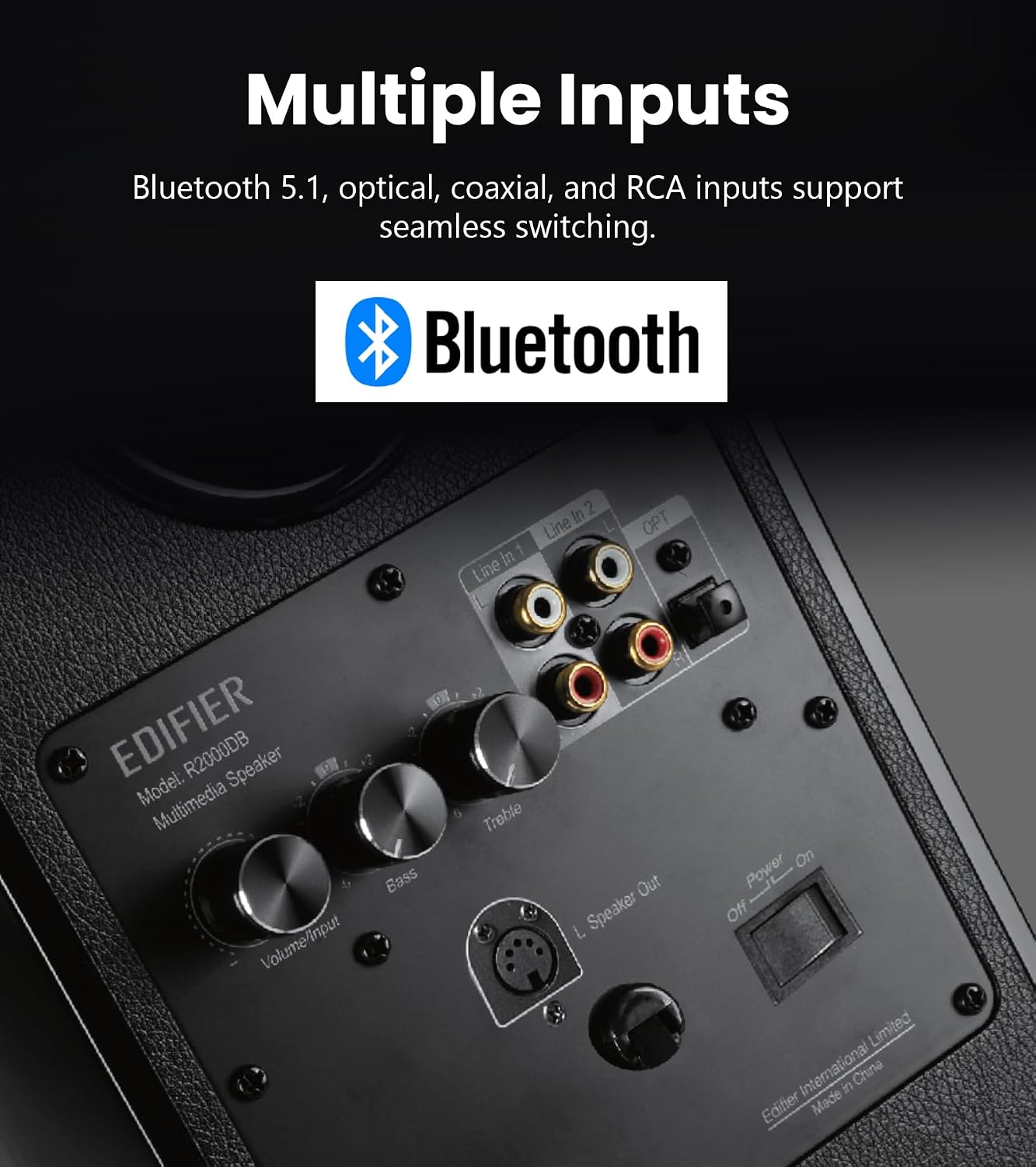 Thumbnail 4 de Edifier R2000DB Active Bookshelf Speakers, Bluetooth, Optical, 120 W RMS