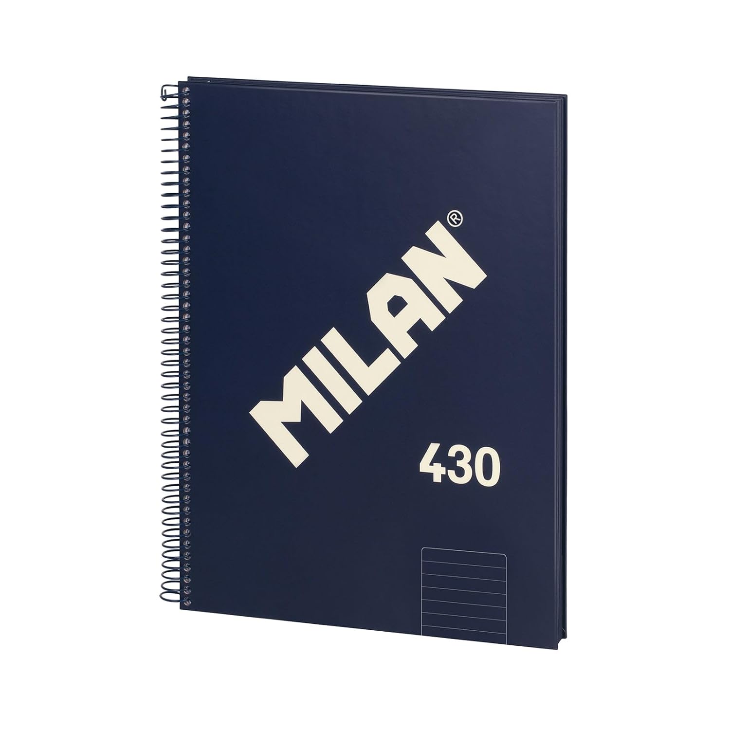 Detalle de MILAN® 1918 spiraalblok A4, 80 vellen, gelinieerd papier, blauw