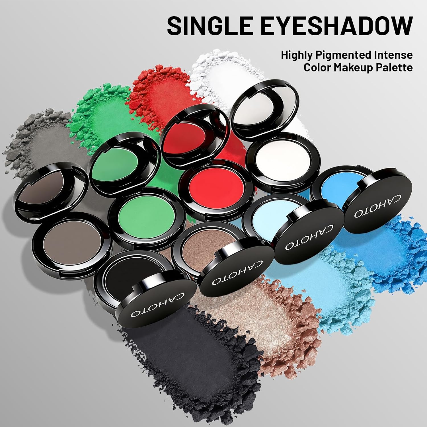 Thumbnail 6 de CAHOTO Pearlized Brown Shimmer Eyeshadow Single with Mirror, Pressed Powder