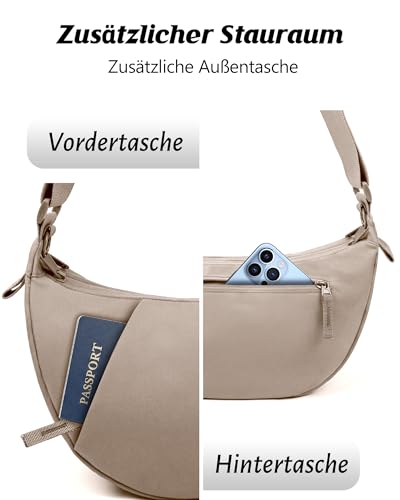 Detalle 2 de BITUOR Crossbody Bag for Women: Anti-theft Crescent Shoulder Bag, 8.3L