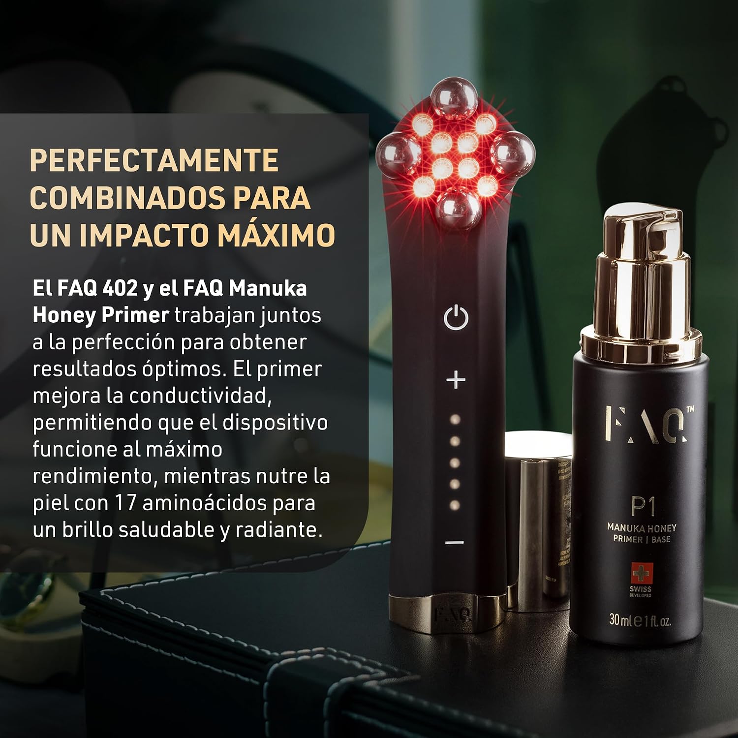 Detalle 2 de FAQ Sculpt & Glow Coffret microcourant