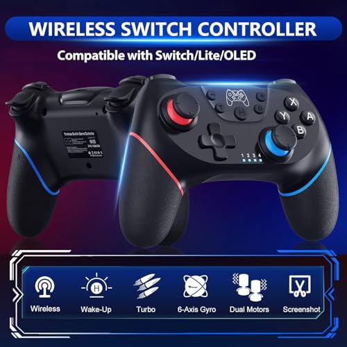 Thumbnail 1 de Sefitopher Mando para Switch: mando inalámbrico con Turbo, captura de pantalla y giros de precisión