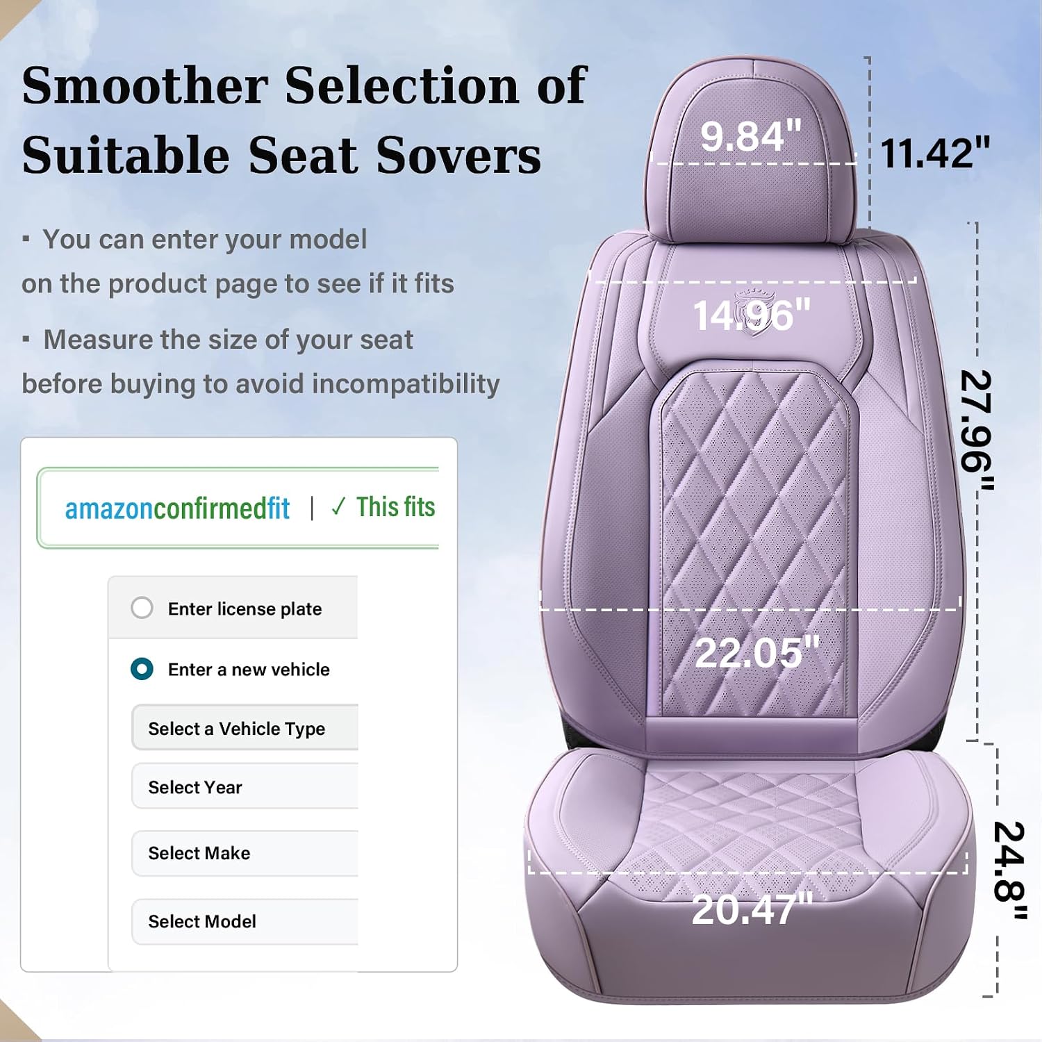Thumbnail 6 de Coverado Car Seat Covers Full Set — Purple leather