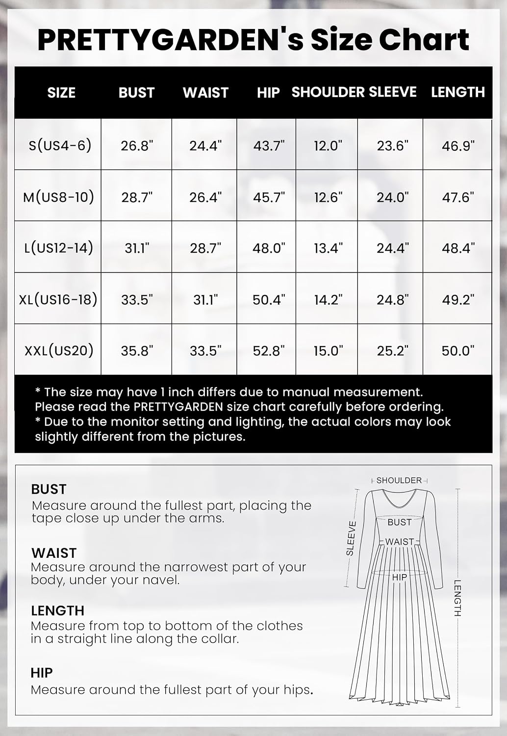 Detalle 2 de PRETTYGARDEN Women's Long Sleeve Maxi Pleated Sweater Dress, Ribbed Knit