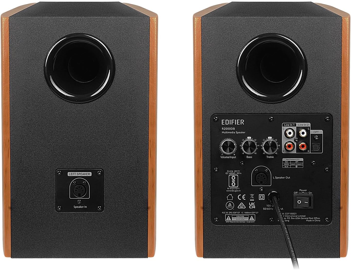 Thumbnail 2 de Edifier R2000DB 2.0 Bluetooth-Lautsprecher-Set mit IR-Fernbedienung & optischem Eingang (120 Watt) – Warm Oak