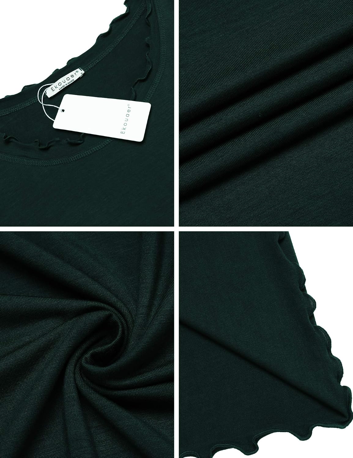 Detalle 1 de Chemise de nuit femme Ekouaer volants