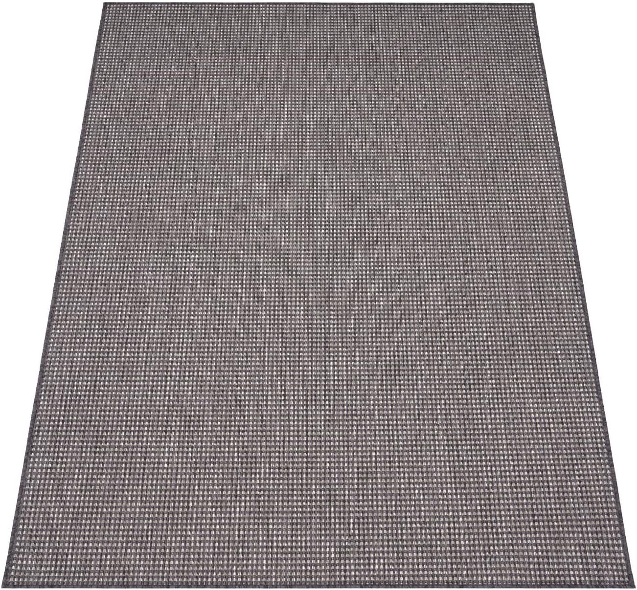 Detalle 2 de Outdoor-Flachgewebe-Teppich Paco Home in Sisaloptik, anthrazit meliert, 160 x 220 cm
