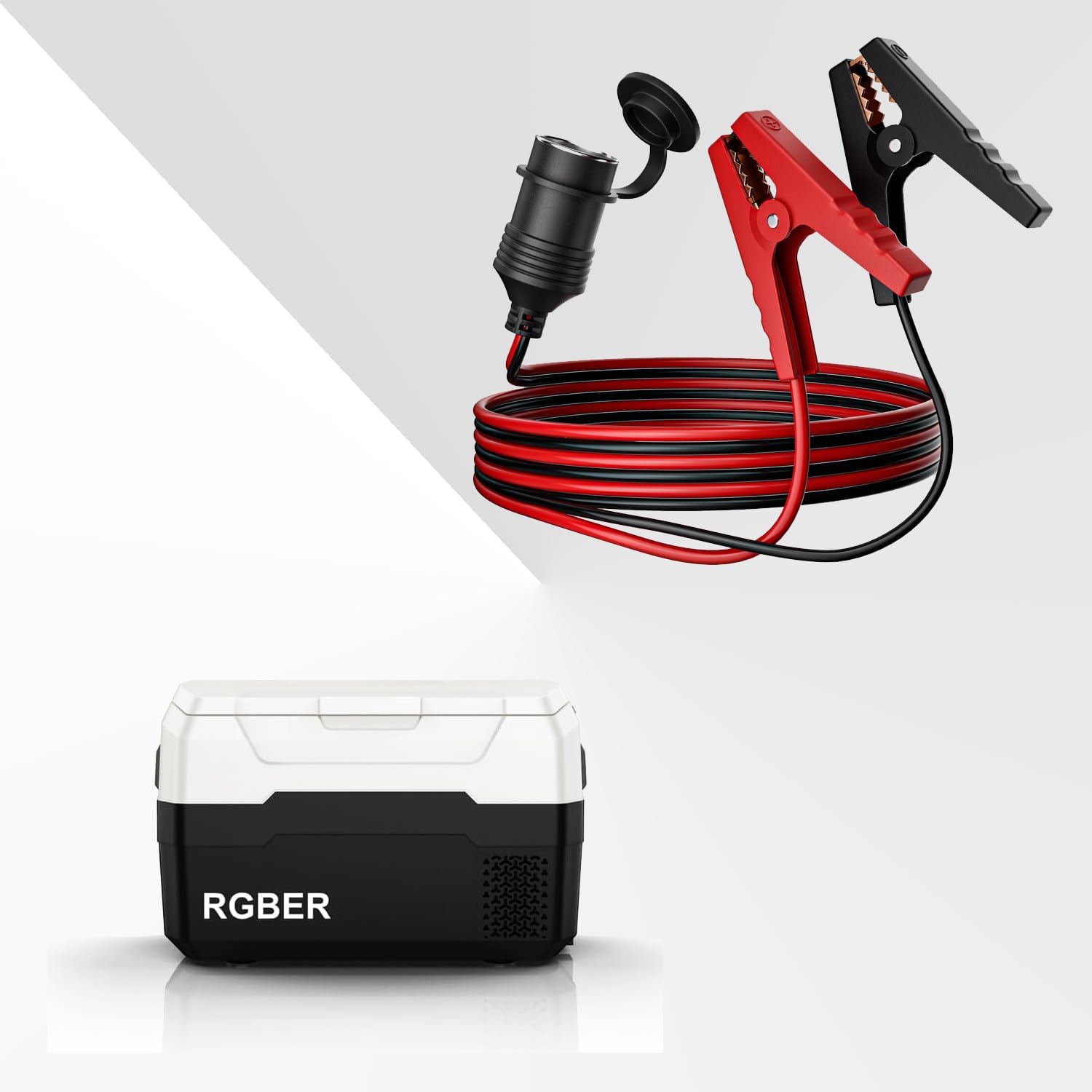 Detalle 2 de RGBer® Zigarettenanzünder Steckdose – 12V Steckdose mit Batterieklemmen für Auto, Wohnmobil, Boot