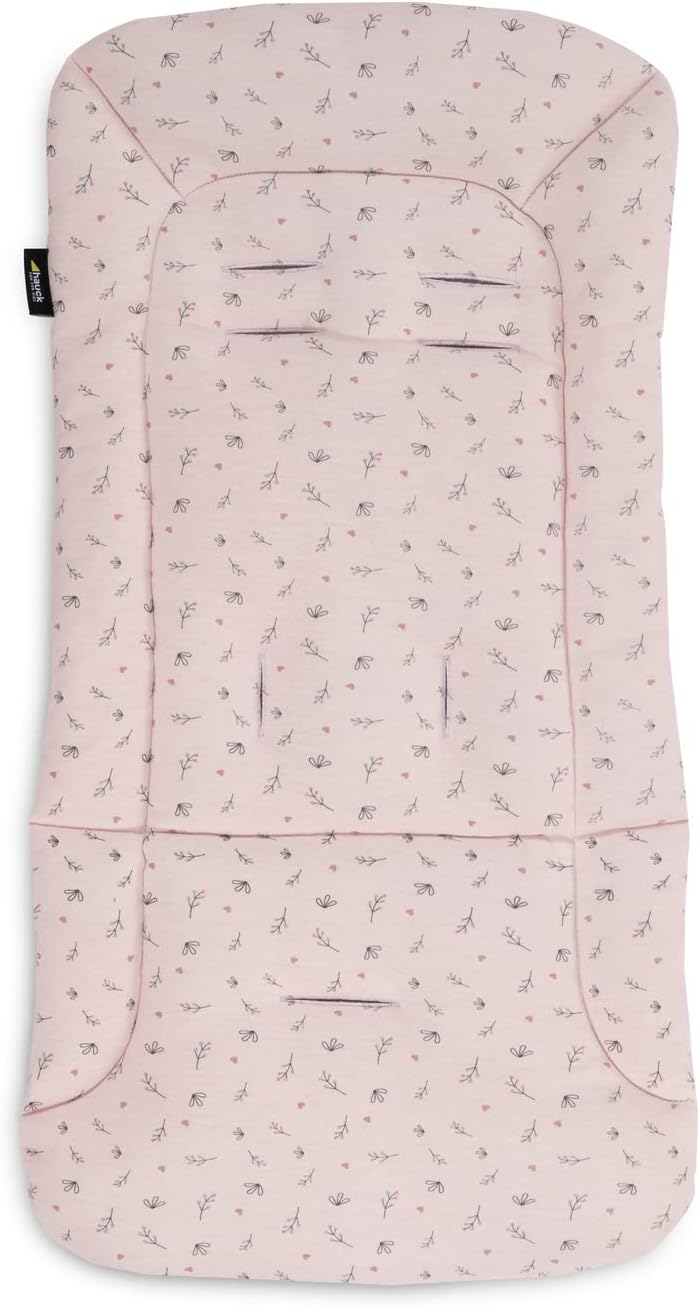 Detalle de hauck Padded Pushchair Liner, Flowers Rose — Universal Fit with Breathable Cotton